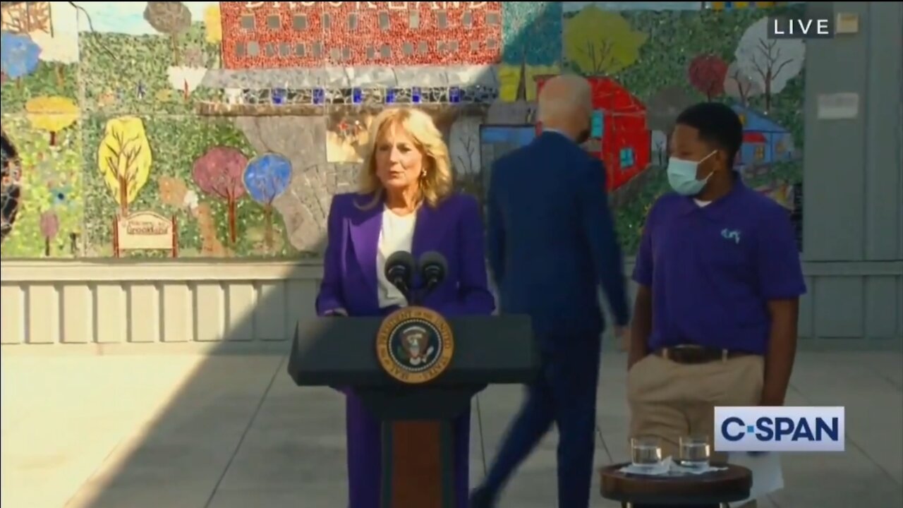 Biden Wanders Off While Jill Biden Pushes Vaccinations