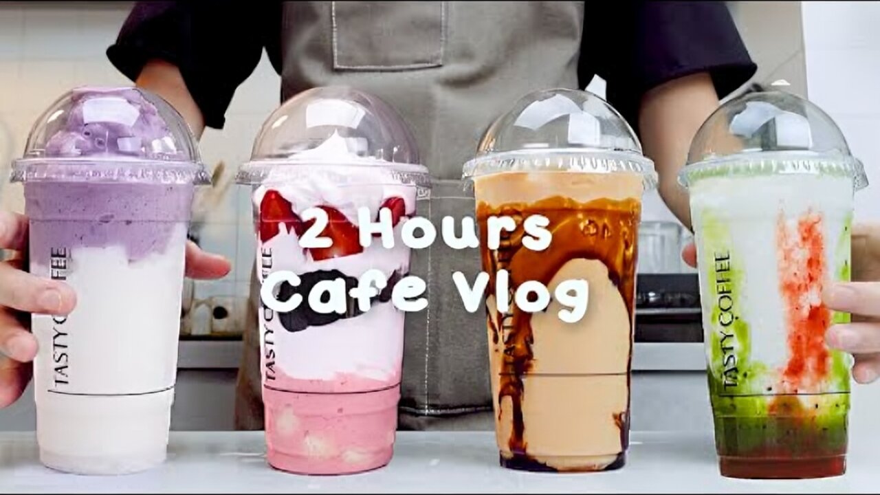 💘When I'm tired and tired, I heal with ASMR drinks/Relaxation Vlog/Cafe Vlog/ASMR/Tasty Coffee