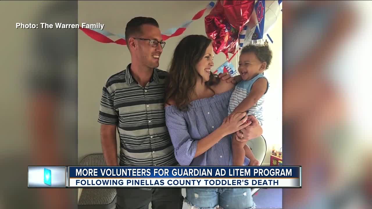 Guardian ad Litem program getting more calls for volunteers after toddler's death