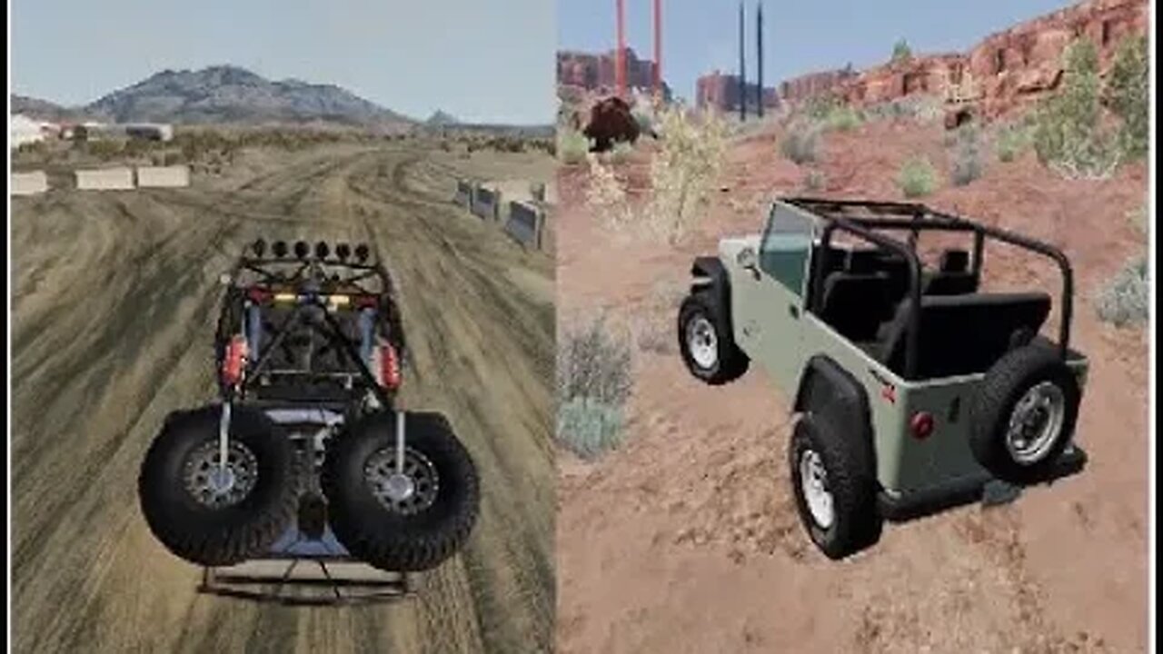 BeamNG Drive, Drive Ibishu Hopper and Desert car, Failed