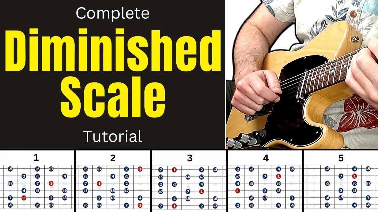 Ultimate DIMINISHED SCALE Guitar Tutorial - How to Practice & Use the Diminished Scale on Guitar