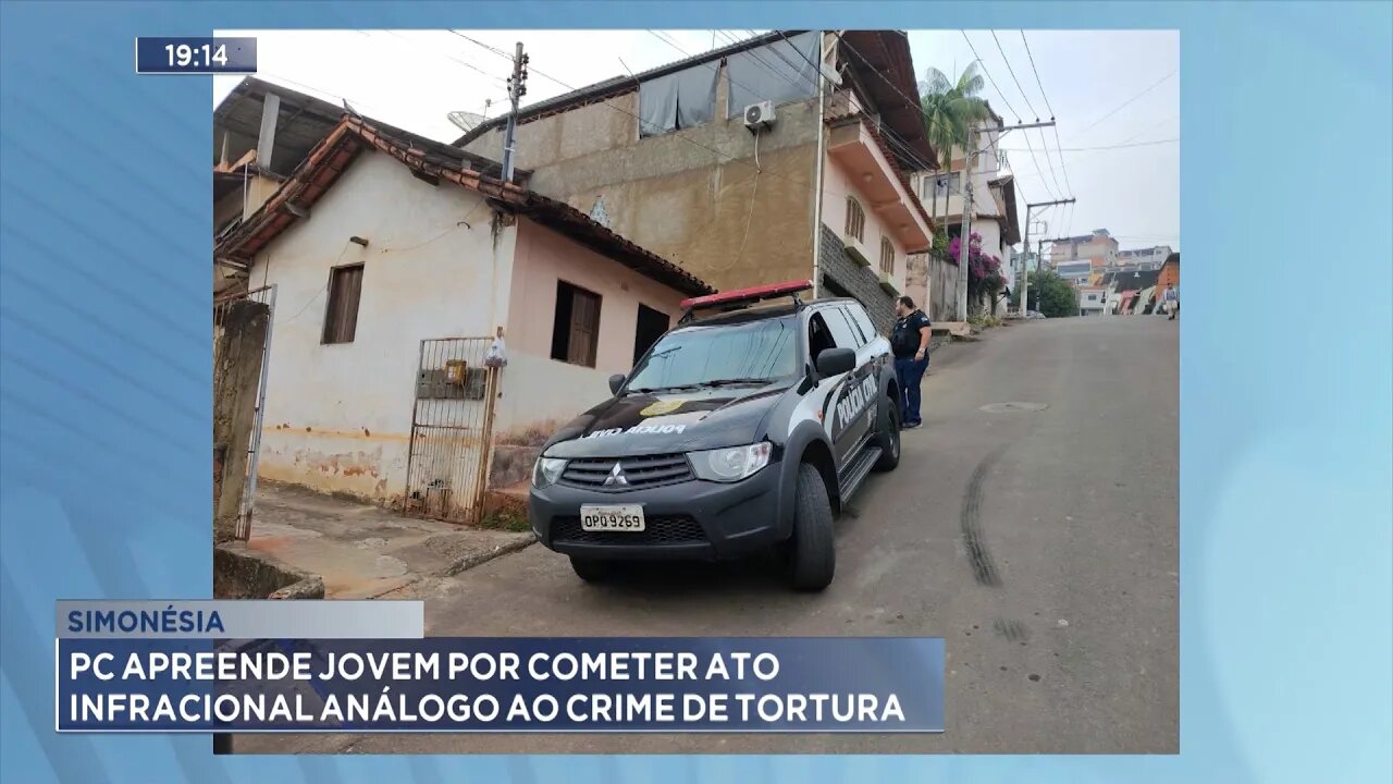Simonésia: PC Apreende Jovem por Cometer Ato Infracional Análogo ao Crime de Tortura.