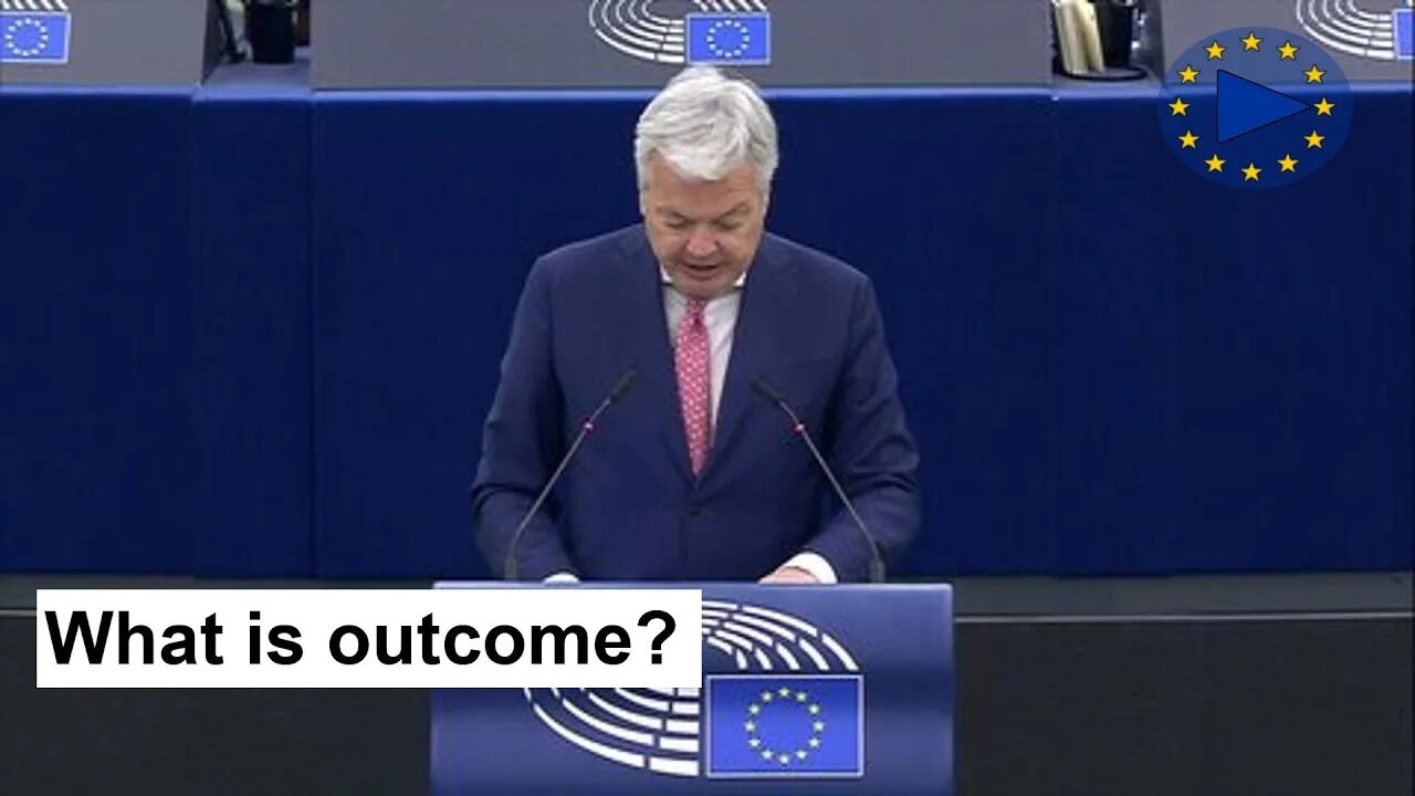 Debate on US-EU Data Privacy Framework: Reynders-Roswall Closing Statements