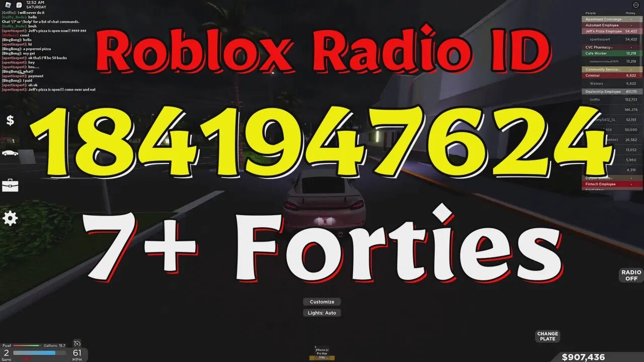 Forties Roblox Radio Codes/IDs