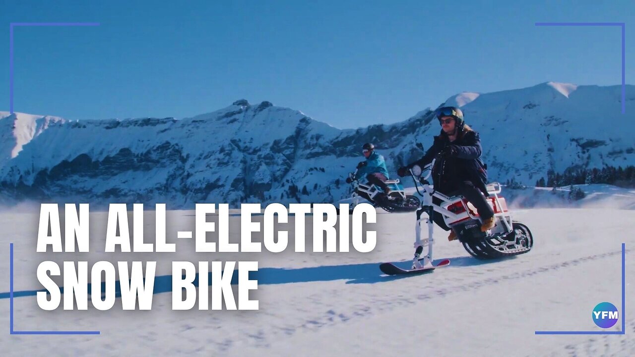 An all-electric snow bike