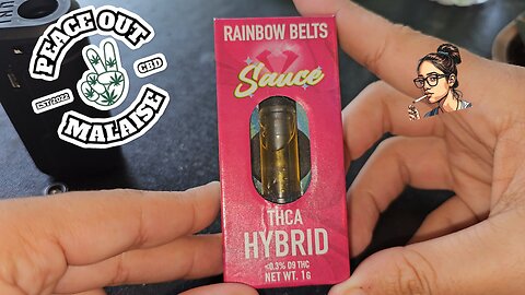 Habit| Rainbow Belts Diamond Sauce THCa cart | Peace Out Malaise CBD care package!