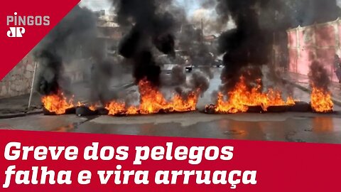 Greve dos pelegos é um fiasco e acaba em arruaça