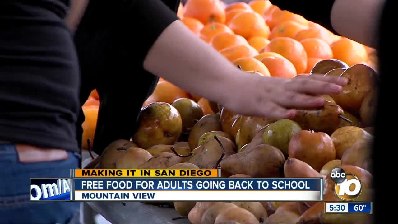 Free food for adults going back to school