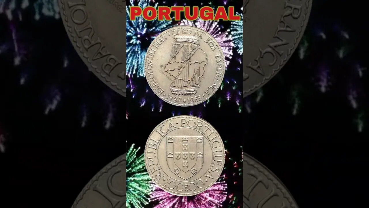 Portugal 100 escudos 1988.#shorts #coinnotesz