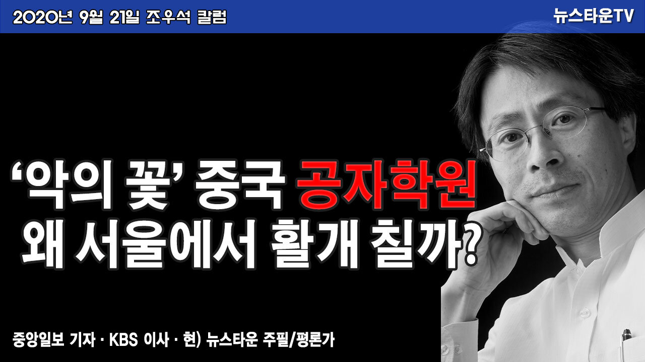 '악의 꽃' 중국 공자학원 왜 서울에서 활개 칠까? - 조우석 칼럼[뉴스타운TV]