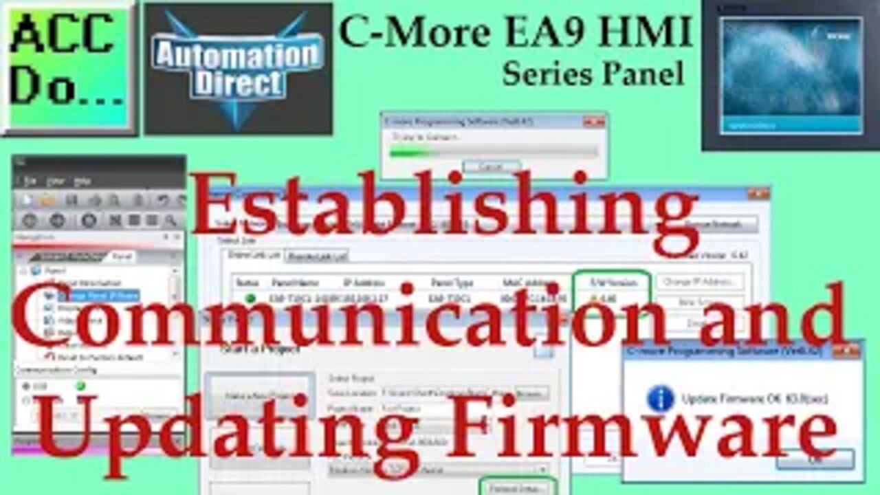 C-More EA9 HMI Series Panel Communication and Updating Firmware