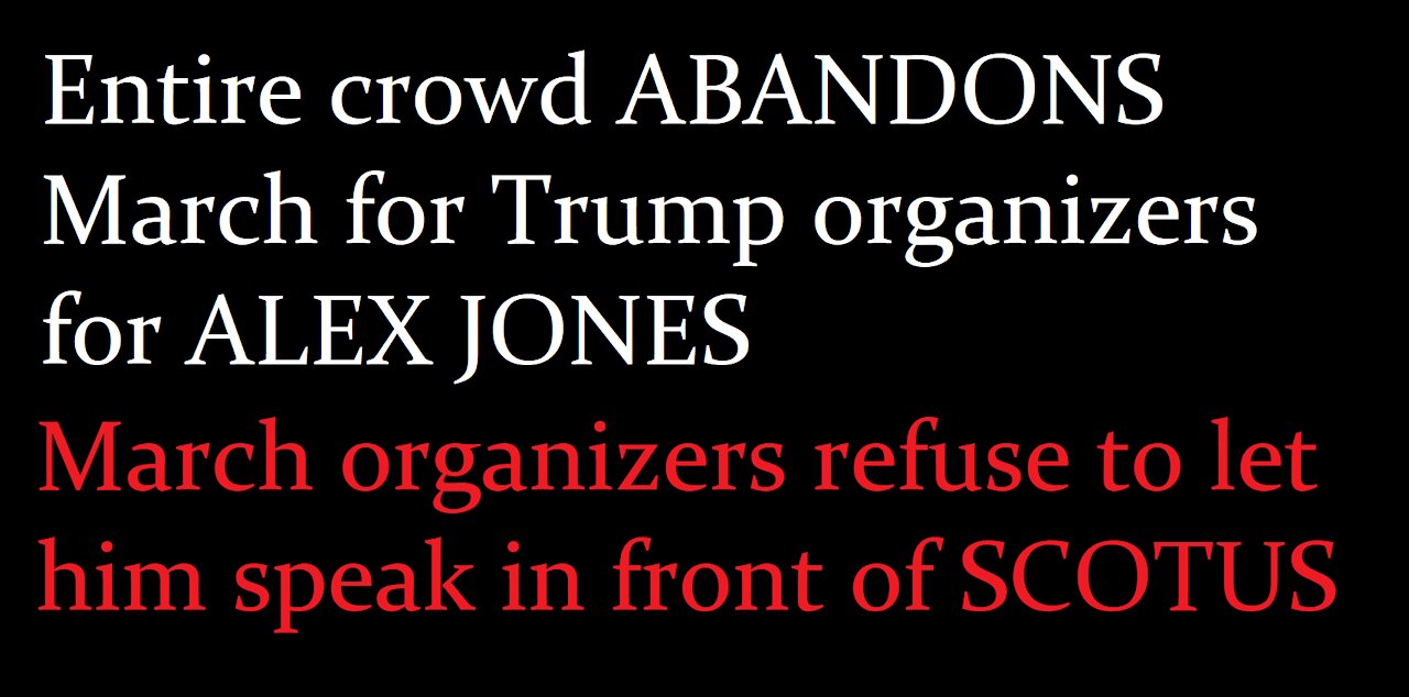 Crowd abandons March for Trump organizers for Alex Jones and INFOWARS