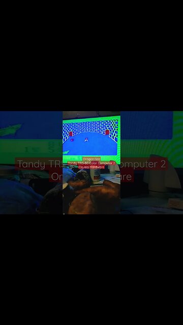 Dragon Fire on a Tandy TRS-80 Color Computer 2 using real hardware