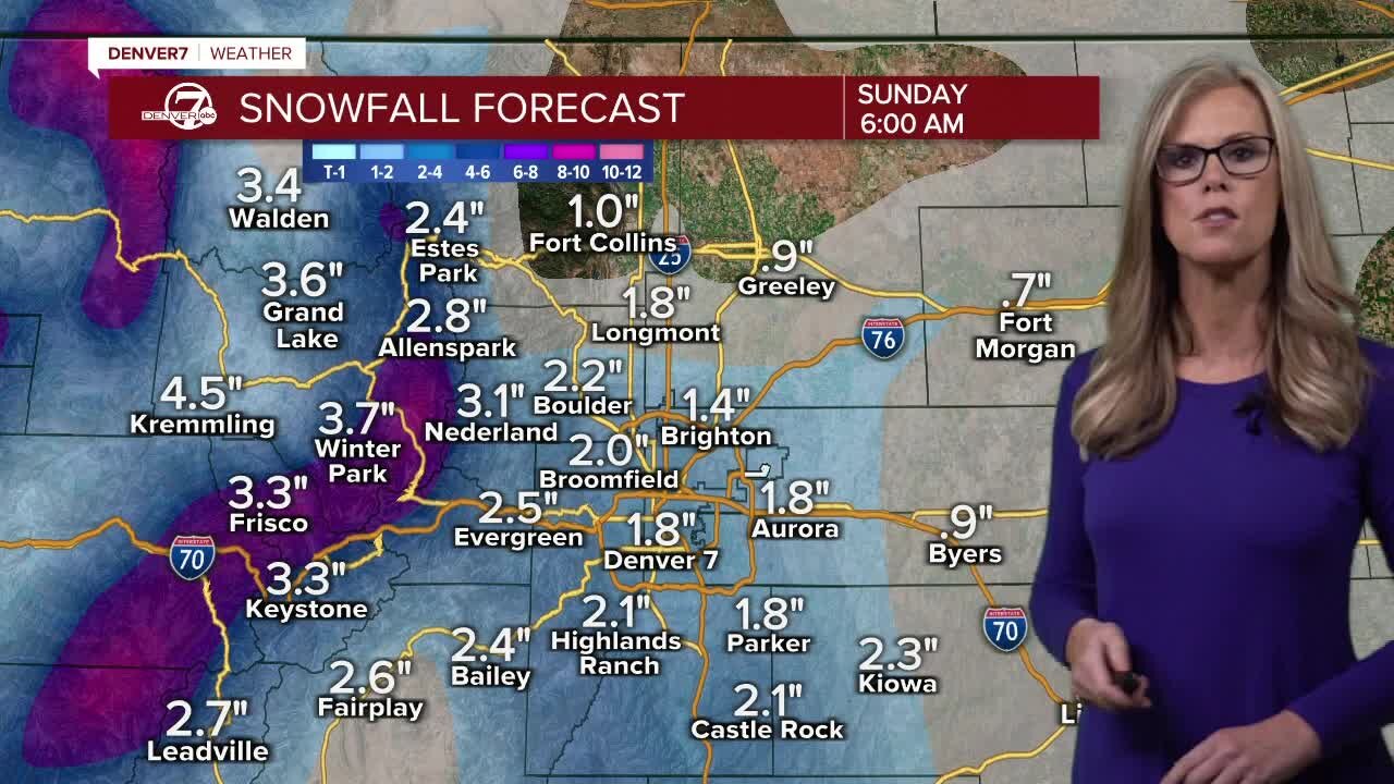 Snow tonight in Denver, warmer to start the weeki