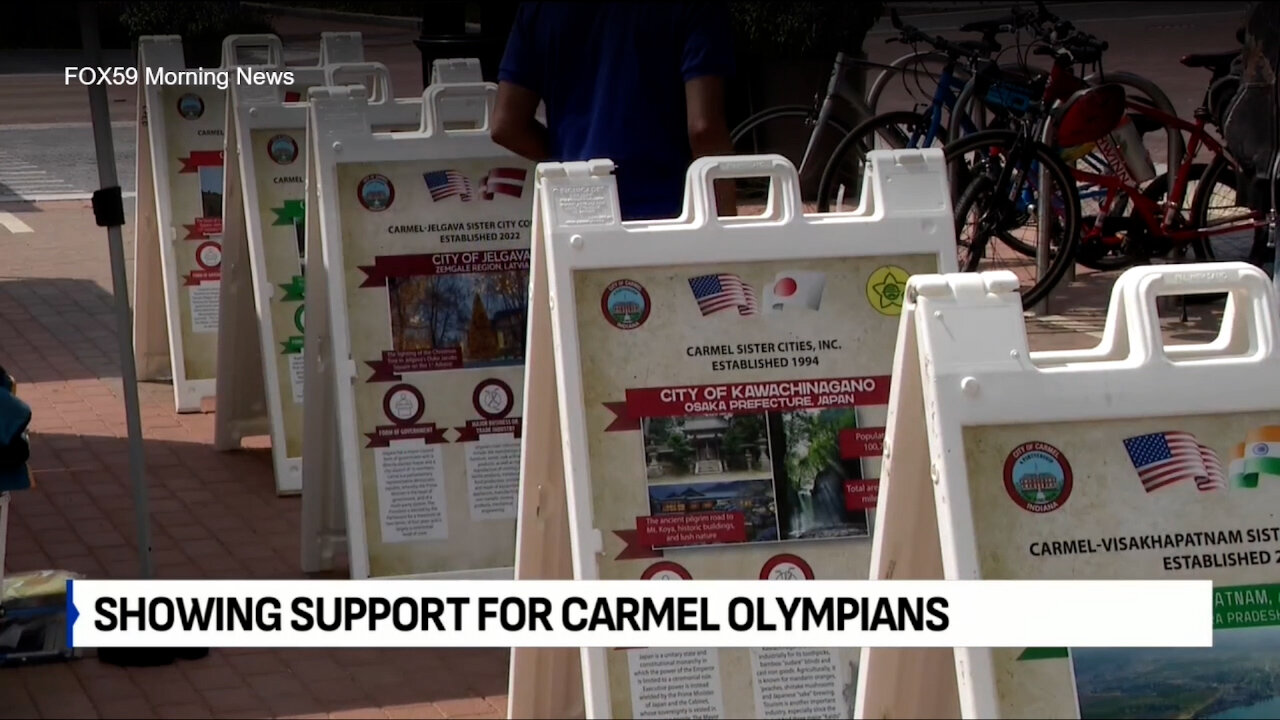 July 27, 2024 - Carmel, Indiana Shows Support for its Olympic Athletes