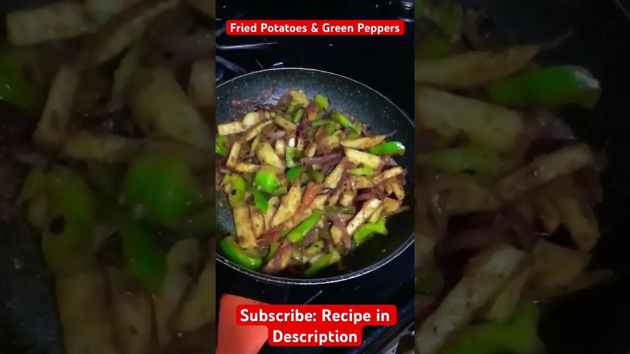 Fried Potatoes and Green Peppers #viral #shortvideos #pakistan #food #cooking #recipe #subscribe #ny