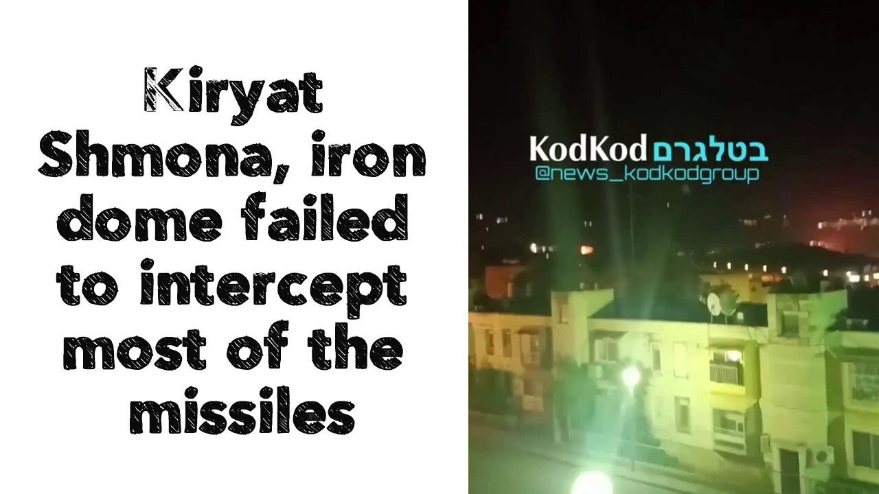 🇮🇱/🇱🇧 Kiryat Shmona, iron dome failed to intercept most of the missiles