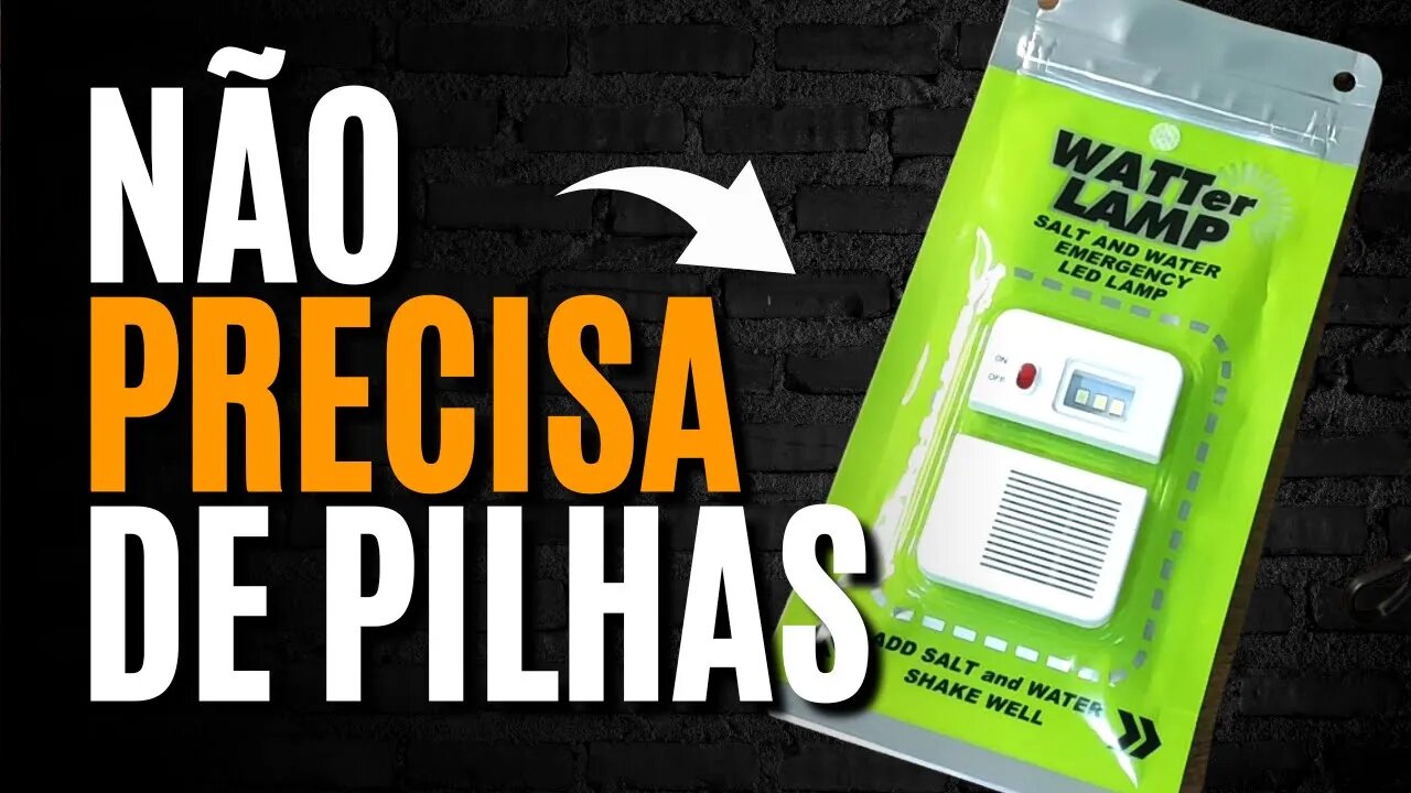 LANTERNA QUE FUNCIONA SEM PILHAS - UNBOXING DA LANTERNA DE LED SALT WATTER LAMP (LONGA DURAÇÃO)