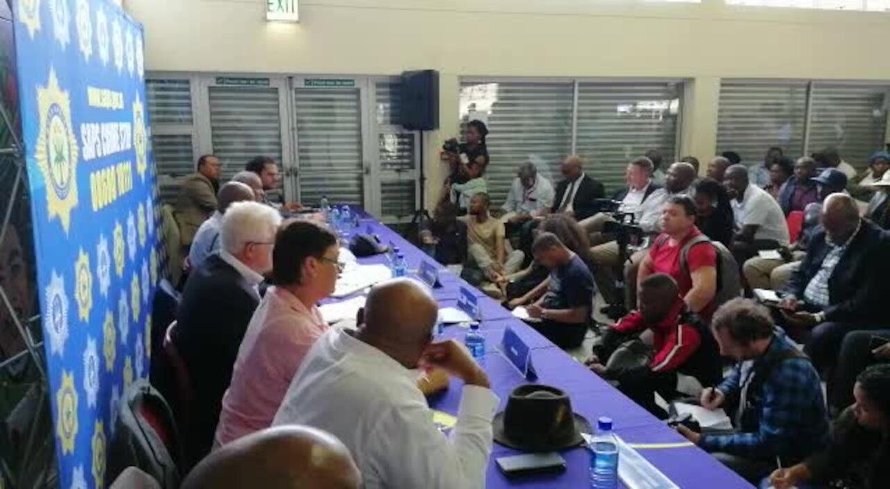 South Africa - Cape Town - Hout Bay Taxi Violence Meeting (Video) (DM9)