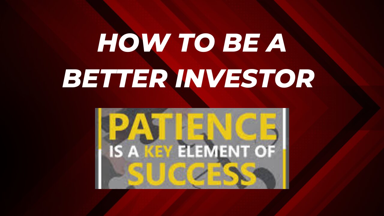 How to be a better investor