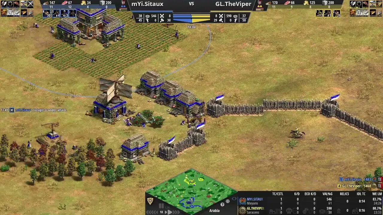 Viper tries a 5 tc Boom vs Sitaux: Age of Empires 2
