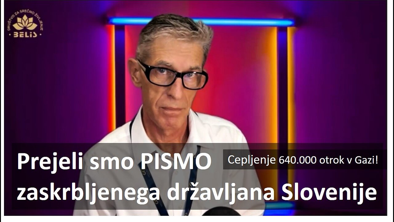 PISMO ZASKRBLJENEGA DRŽAVLJANA SLOVENIJE GLEDE 640.000 OTROK, KI JIH BODO CEPILI V GAZI