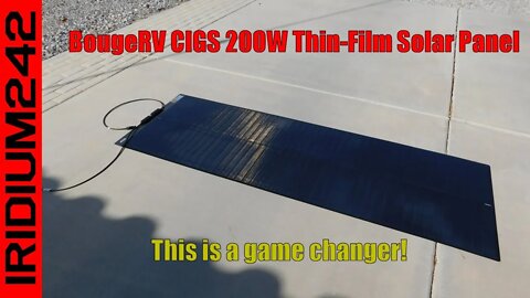 High Tech Emergency Solar: BougeRV CIGS Flexible Solar Panel