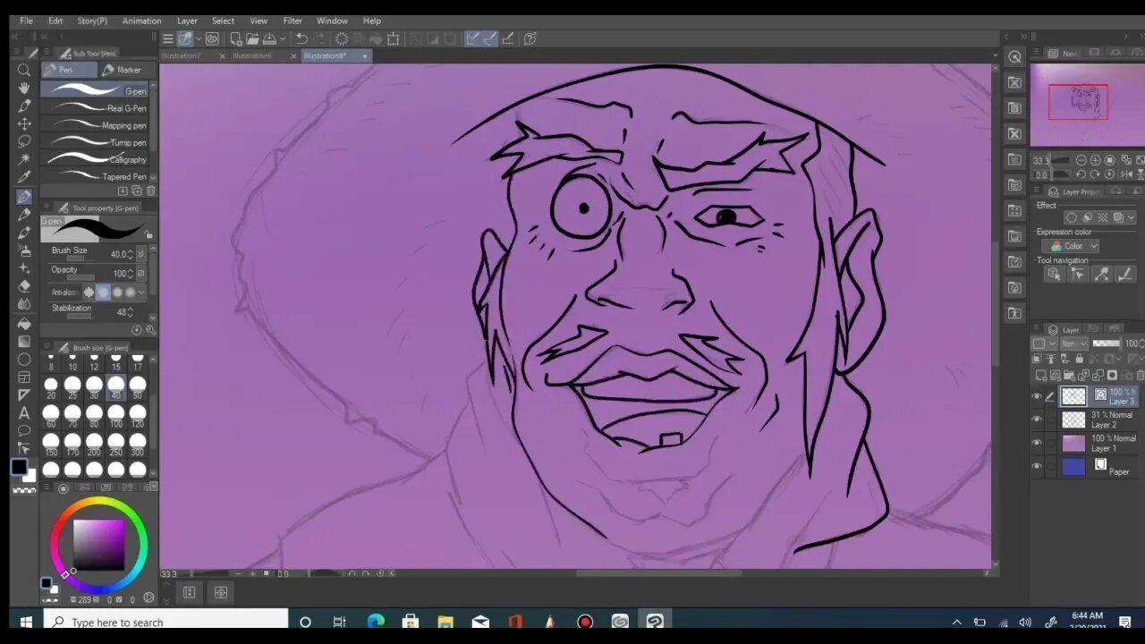 Lets Draw UNCLE ROCKUS from the BOONDOCKS SERIES in CLIP STUDIO PAINT