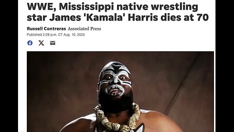 THE ONLY KAMALA HARRIS I HAVE EVER LIKED WAS A WRESTLER NAMED JAMES "KAMALA" HARRIS | R.I.P.