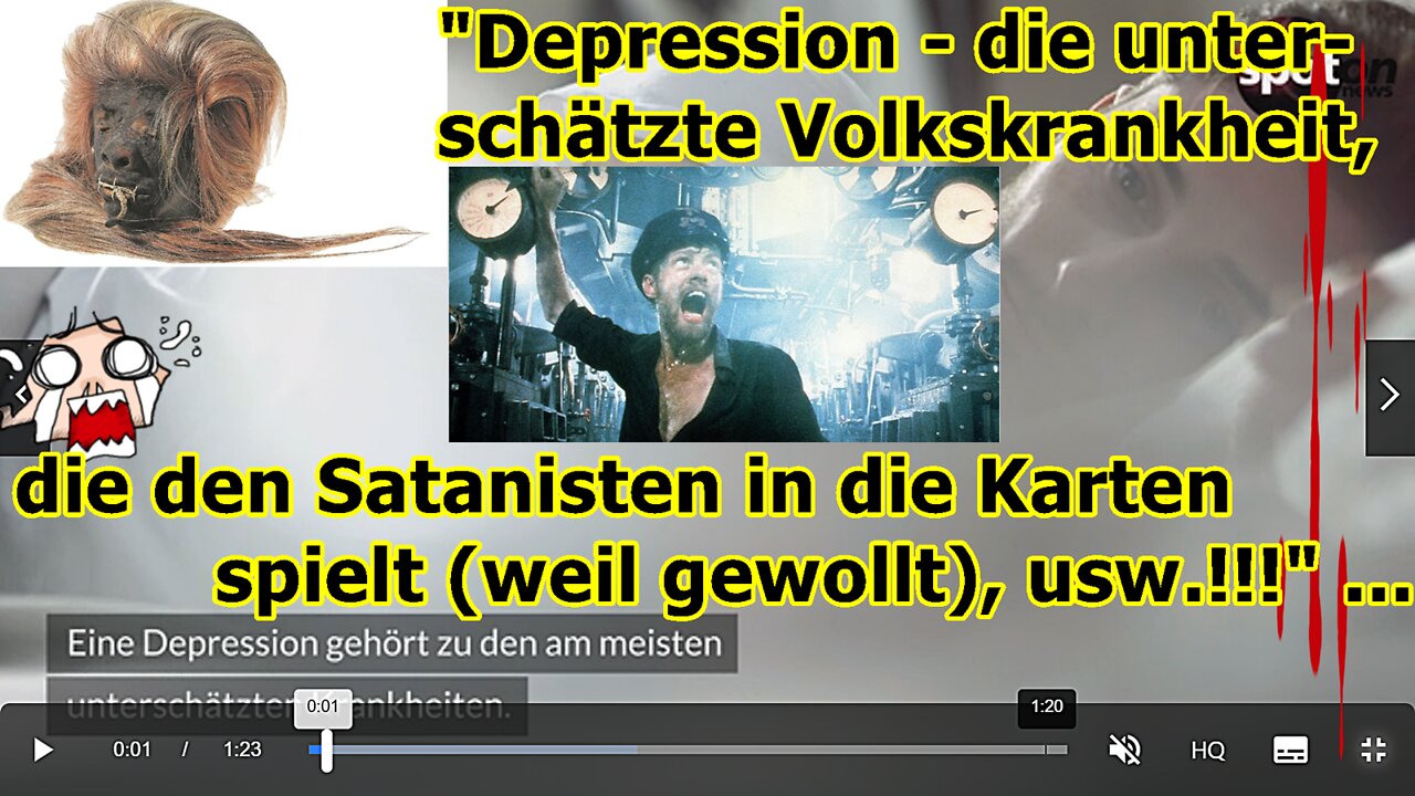 „Depression - die unterschätzte Volkskrankheit, die den Satanisten in die Karten spielt"