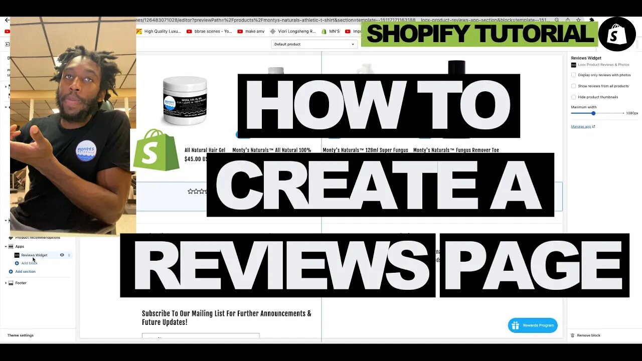 HOW TO CREATE A REVIEWS PAGE ON SHOPIFY IN 2 MINUTES!! *EASIEST ROUTE*