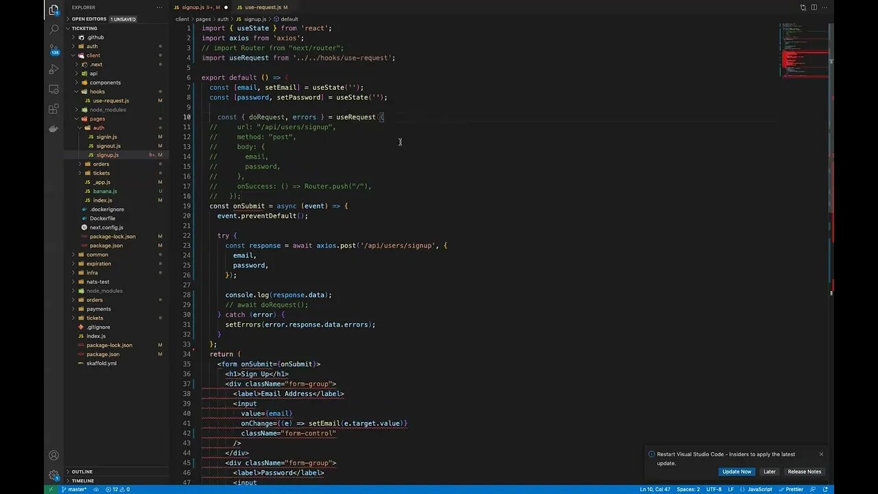 Using the useRequest Hook (223)