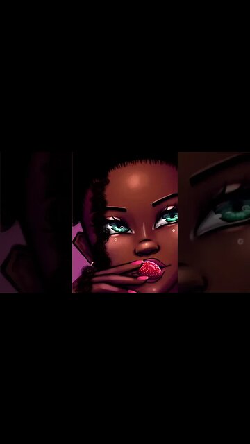 Paint quick and easy black hair curls with Reignebo Art - Hair Styles N.3