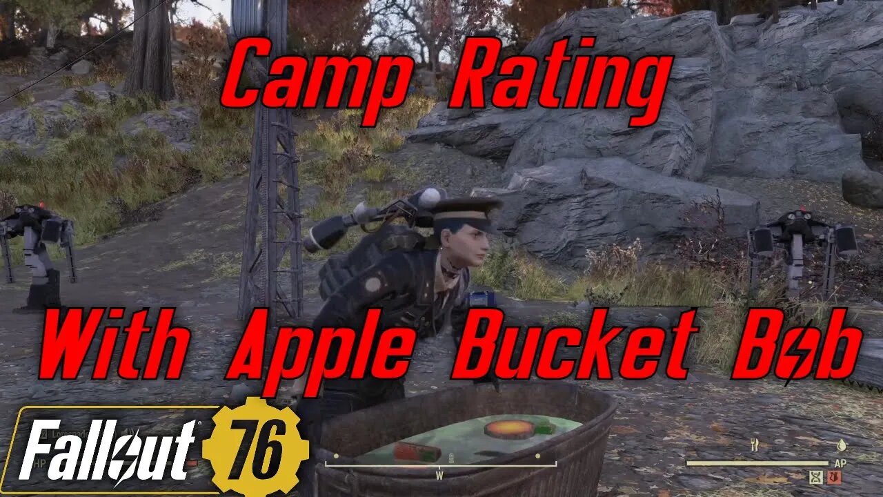 Camp Rating In Fallout 76 With Apple Bucket Bob
