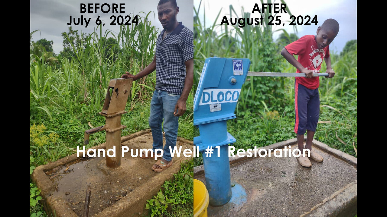 I restored a broken hand-pump water-well in Haiti