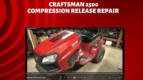 craftsman 2500 compression release lever repair