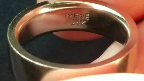 24K Pure Platinum Ring Unboxing From Mene