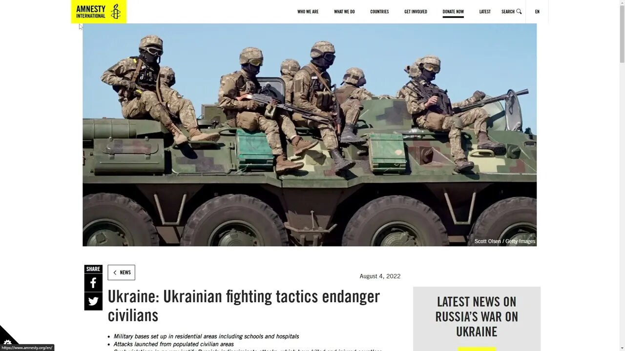 Shock! Amnesty International: Ukrainian fighting tactics endanger "rabbits"