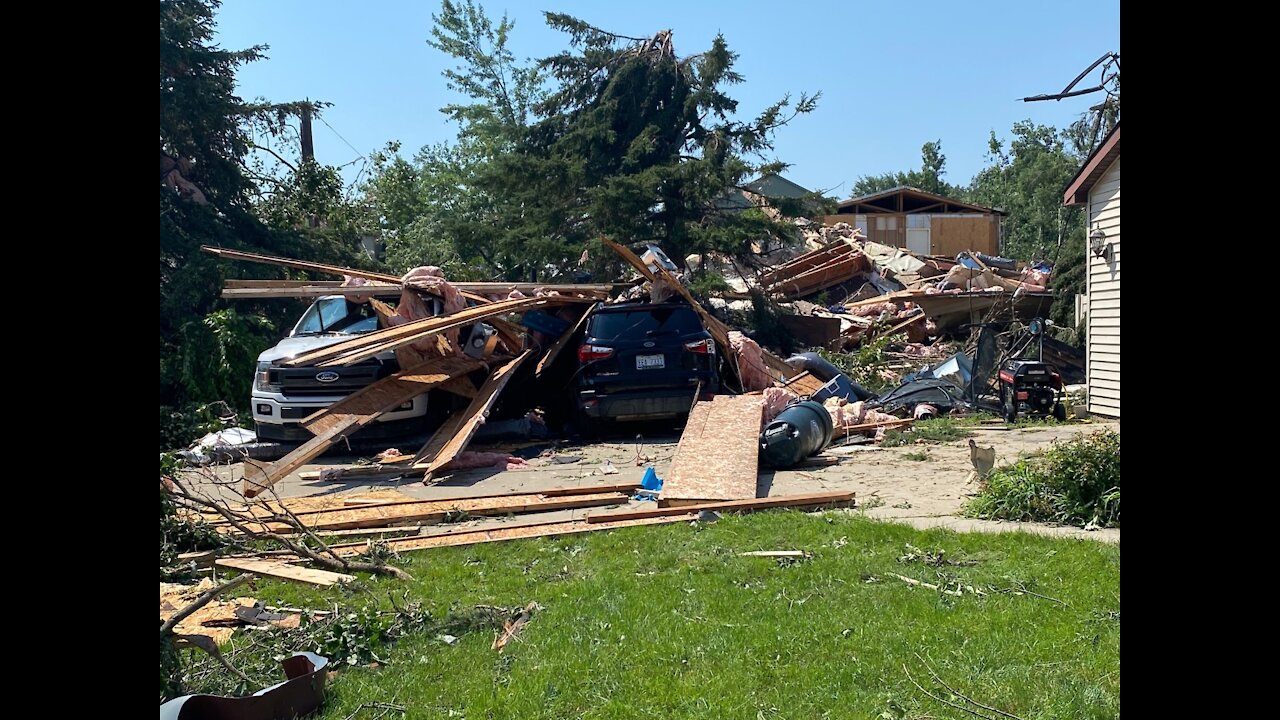 Community rallying together to pick up pieces after tornado