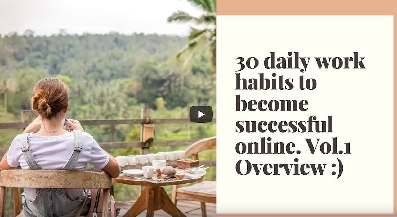 Bob Nevin's 30 Daily Work Habits Overview | How To Be Successful by Working Online Video 1