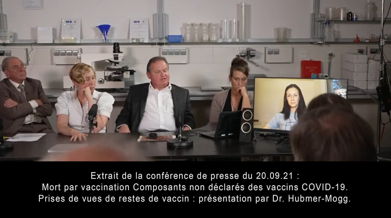 Prises de vues de restes de vaccins: Dr. Hubmer-Mogg - Extrait de la conférence de presse du 20.09.21.