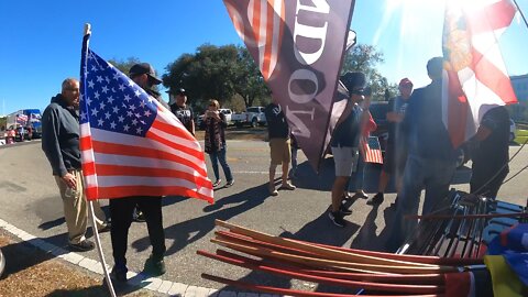 Protesting Joe Biden’s human trafficking in Central Florida.