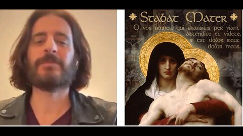 Jonathan Roumie in the house of Bishop Barron reads Stabat Mater-poem about the pain of Mother Mary