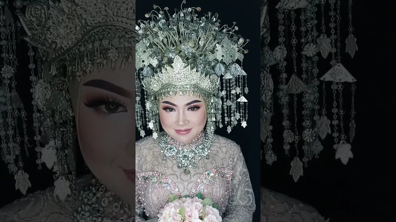 pengantin pakaian palembang modifikasi untuk akad nikah