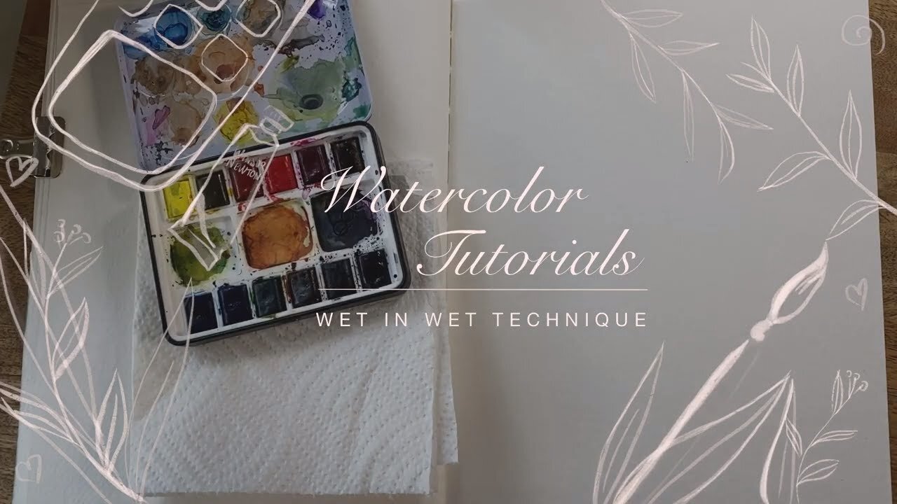 Wet in Wet: Watercolor Technique for Beginners ♥ STEP by STEP Art Tutorial