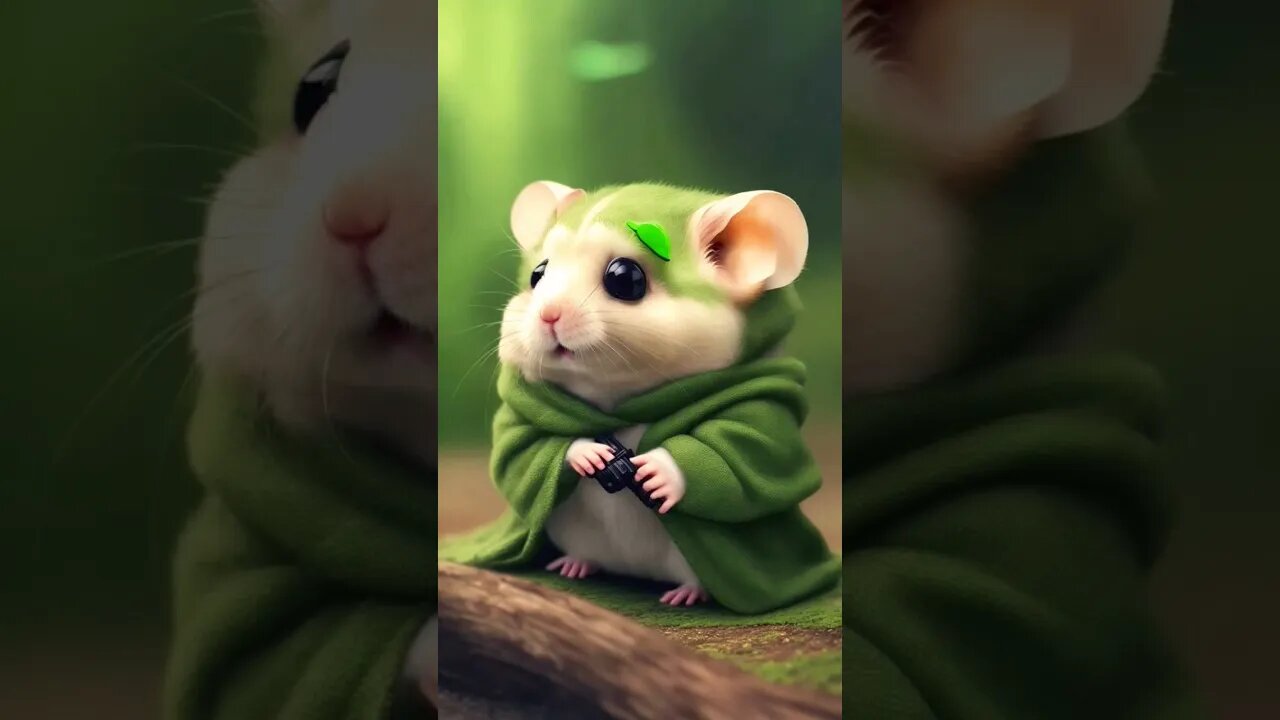 Yoda As A Cute Hamster #shorts