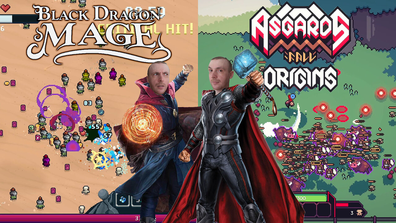 Let's Discover Vampire Survivors Alternatives Black Dragon Mage & Asgard's Fall: Origins