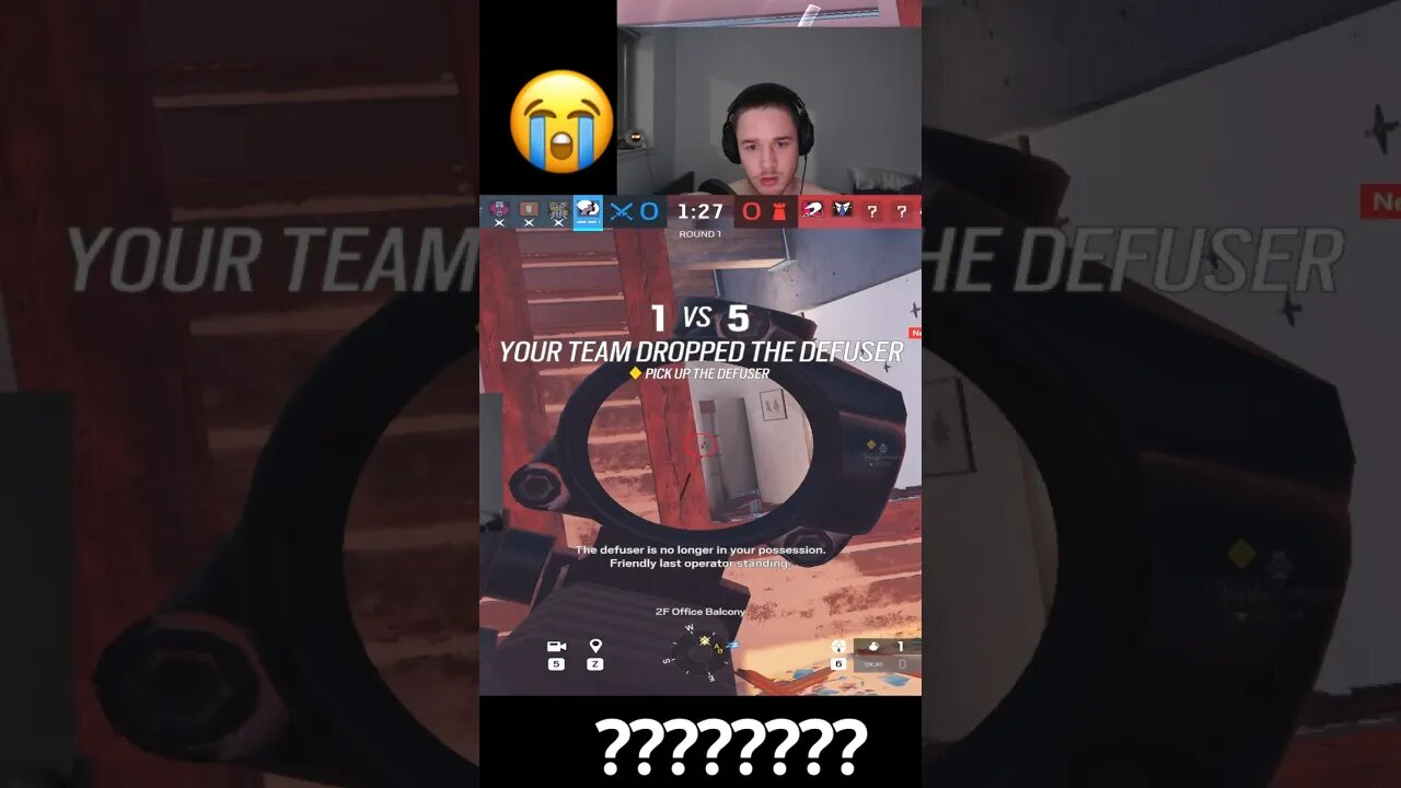 Can 5 people SELL in a 1v5?? 😭 [RANKED] #rainbowsixsiege #rainbow6