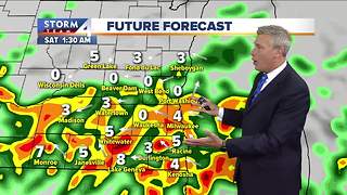 Downpours coming Friday night