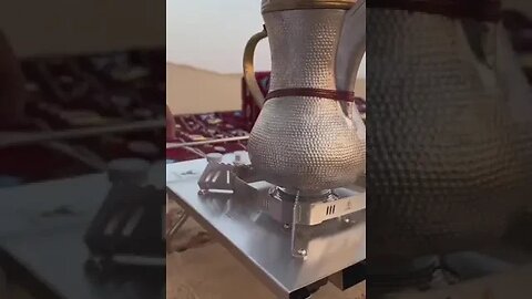 Making Coffee in the Dubai Desert ☕️#youtubeshorts #travel #ytshorts #dubai #travelvlog #cometodubai